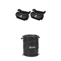 Pack of 2 Backless Booster Car Seat, Black + Collapsible Car Trash Can A476347