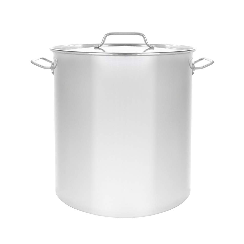 60QT Polished Stainless Steel Stock Pot with Lid A4734