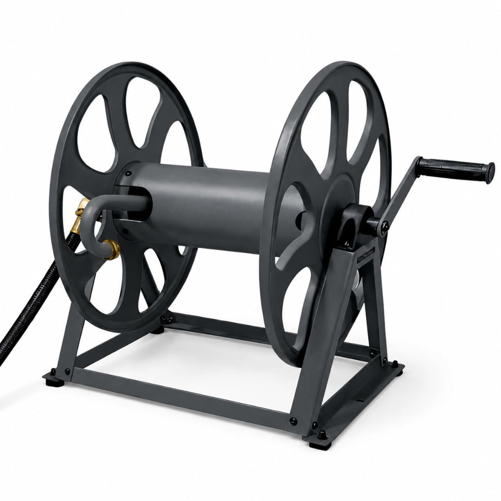 200ft Heavy Duty Metal Floor and Wall Mounted Hose Reel G4222