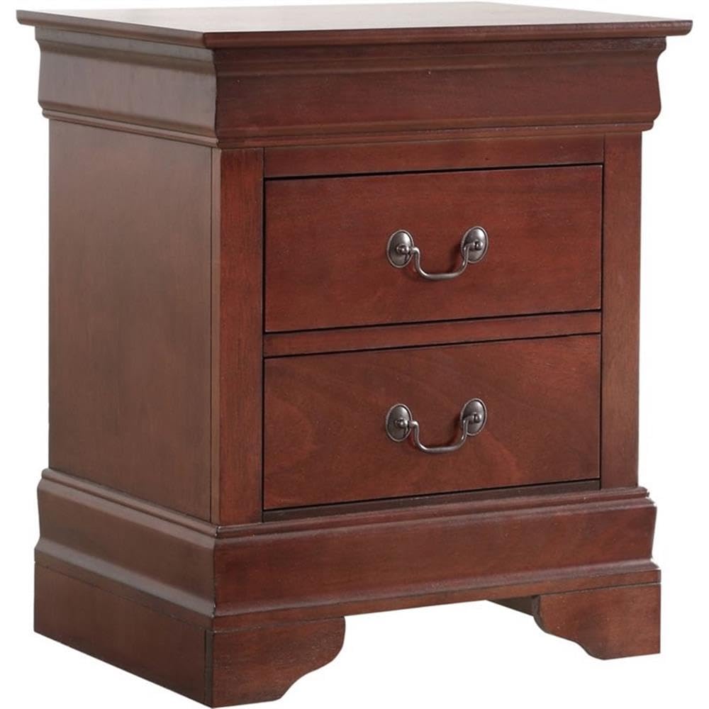 2 Drawer Wood Nightstand O557586