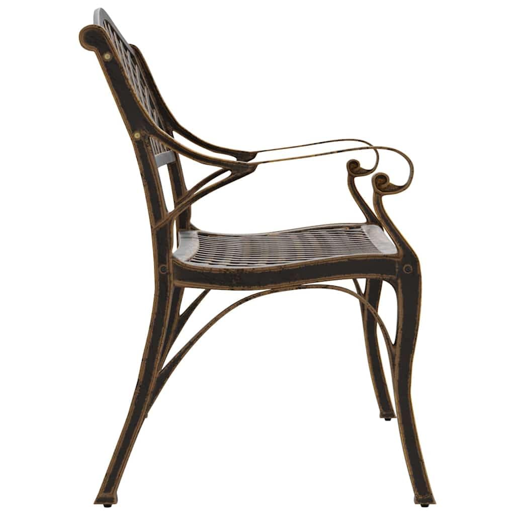 Cast Aluminum Patio Bench with Backrest I676900