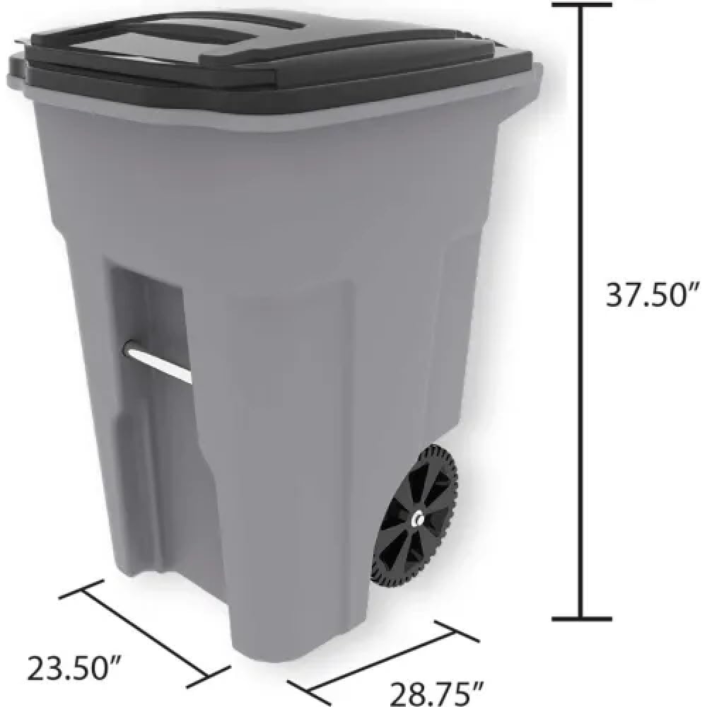 48 Gallon Heavy Duty Trash Can with Wheels V3869