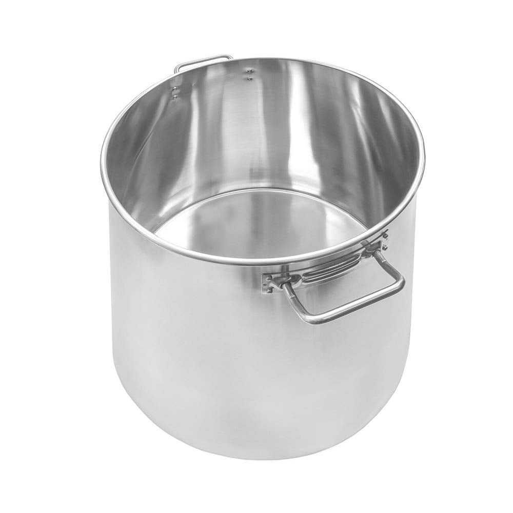 60QT Polished Stainless Steel Stock Pot with Lid A4734