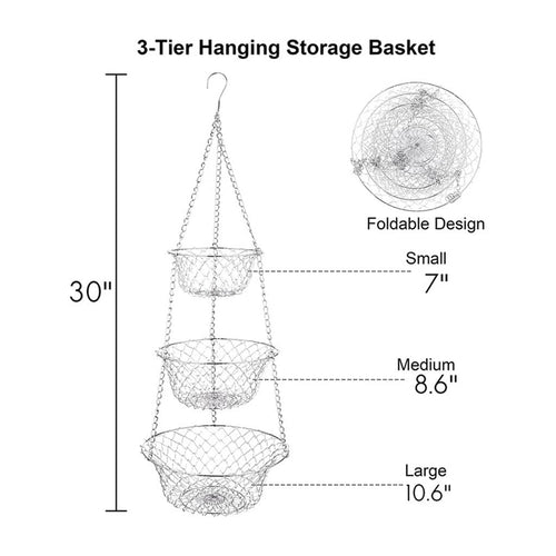 3 Tier Hanging Fruit Basket Z39216