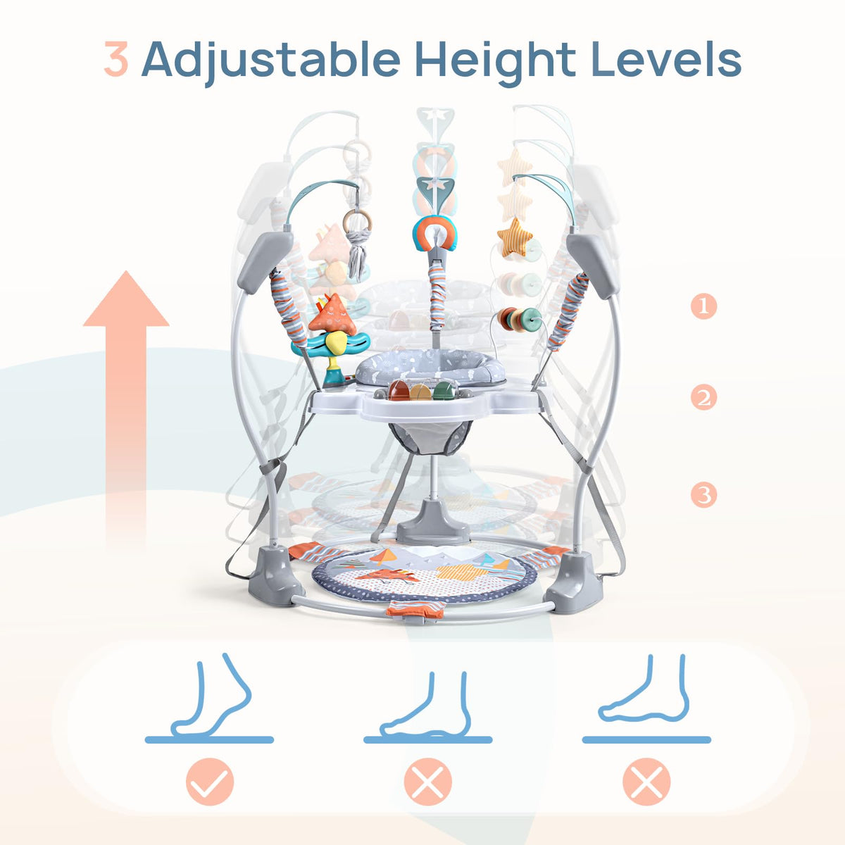 Baby Activity Center with Music, 3 Heights G600476