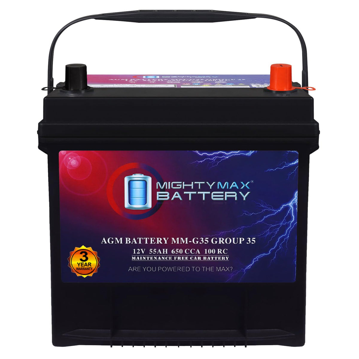 12V 55Ah AGM Replacement Battery W902
