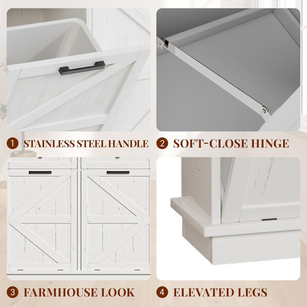 Double 10-Gal Tilt Out Trash Cabinet J3034