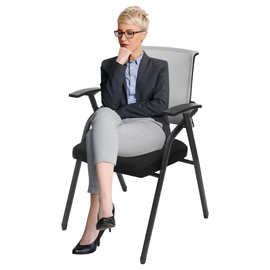 2 Pack Grey Mesh Office Chair with Arms A25741