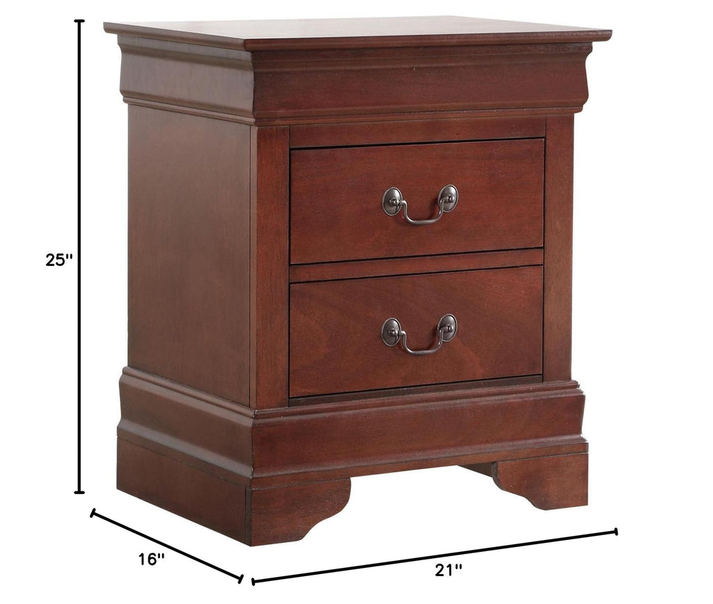2 Drawer Wood Nightstand O557586