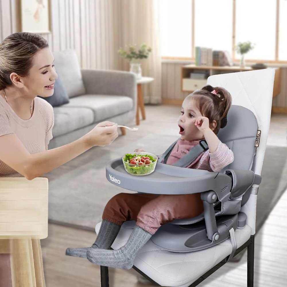 Foldable Baby High Chair Booster Seat with Removable Tray Z15345