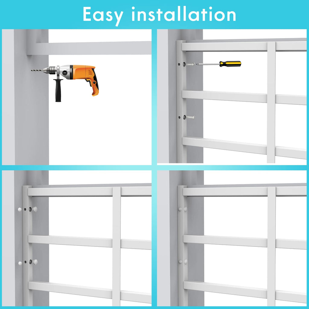 Adjustable White Window Safety Guard U545714