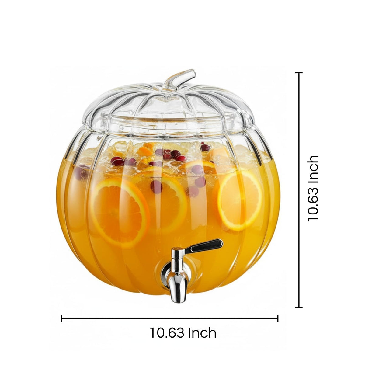 Glass Pumpkin Drink Dispenser 2 Gallon Z113704