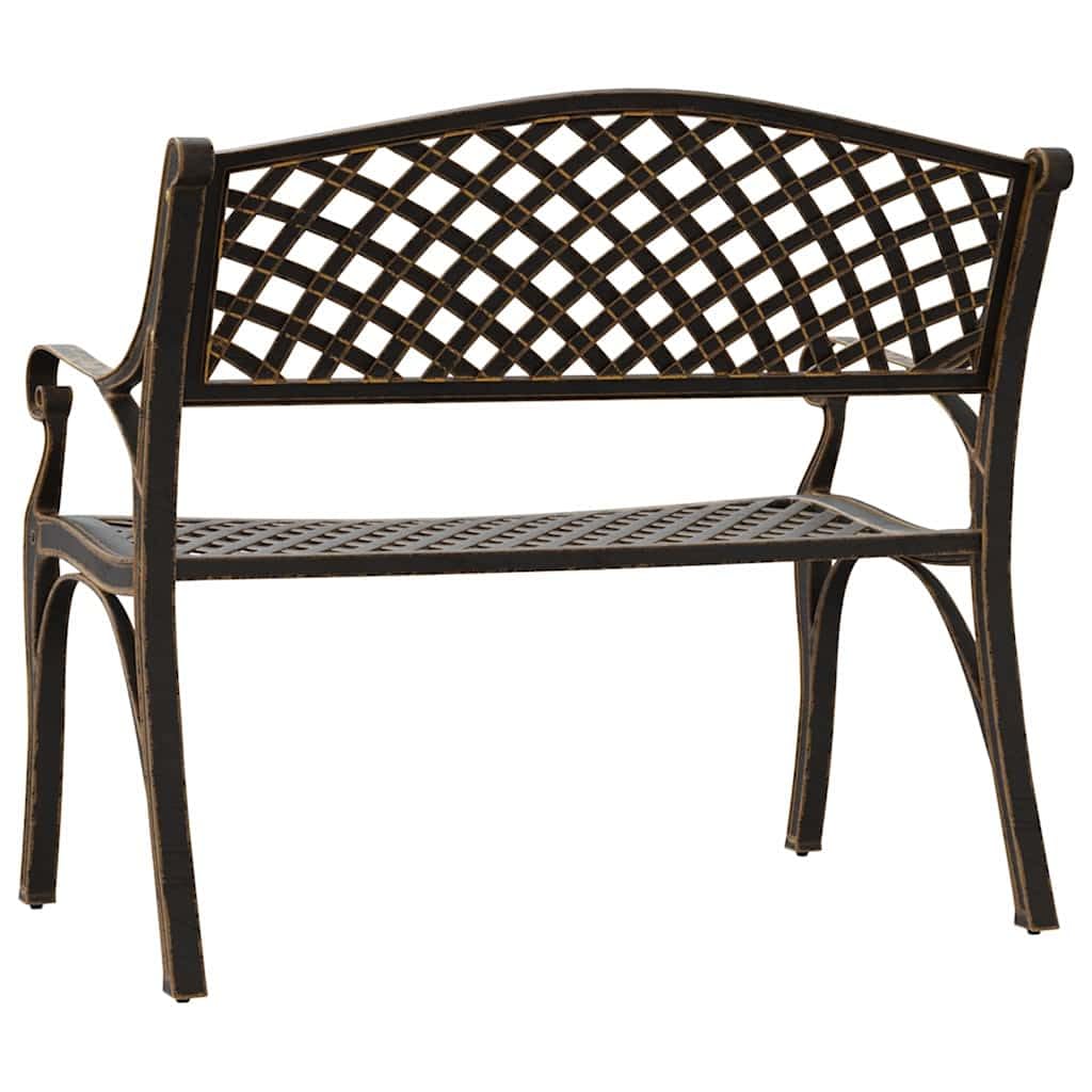 Cast Aluminum Patio Bench with Backrest I676900