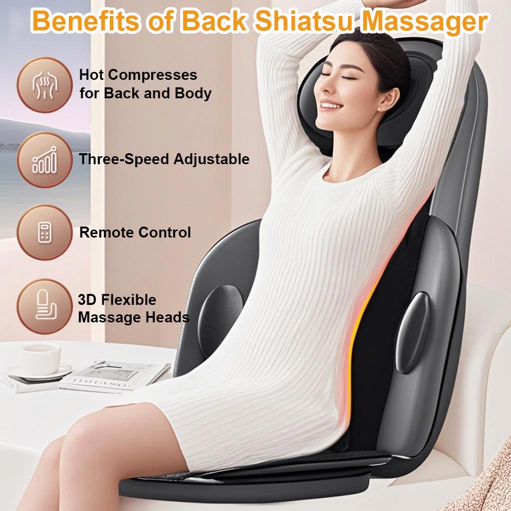 Shiatsu Back Massager with Heat C91076