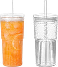 Glass Tumbler with Lid and Straw 20oz T780141