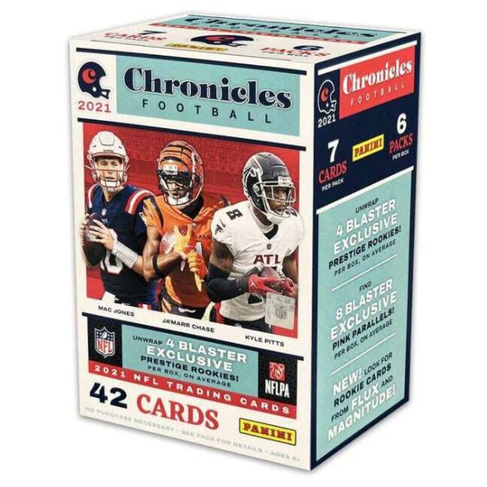 2021 Panini Chronicles NFL Football Blaster - 6 Packs, 42 Cards per Box B94688