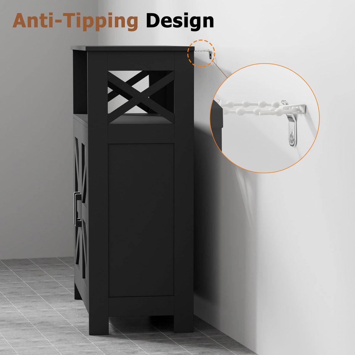 Bathroom Storage Cabinet with Doors L65622