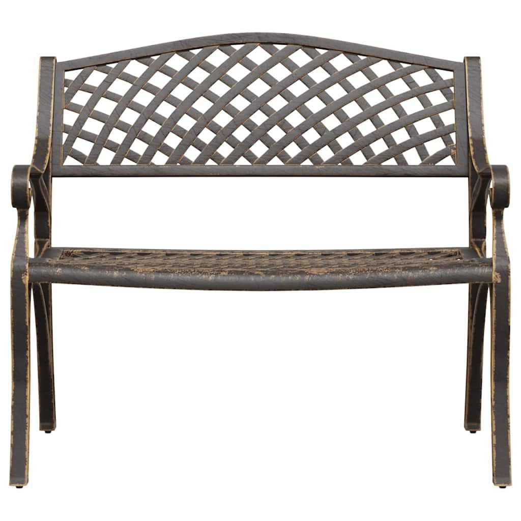 Cast Aluminum Patio Bench with Backrest I676900