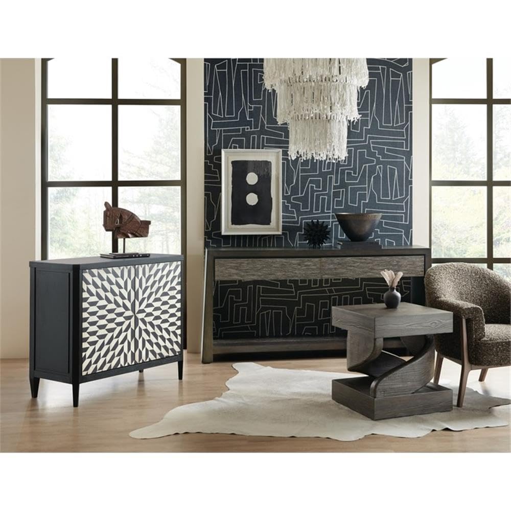 Modern Wood Console Table with 2 Drawers and Fixed Shelf Q6051