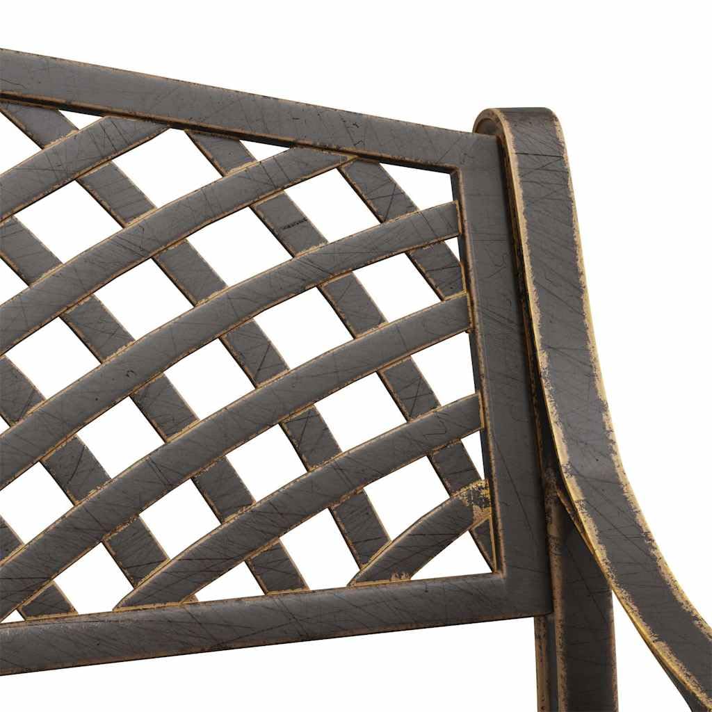 Cast Aluminum Patio Bench with Backrest I676900