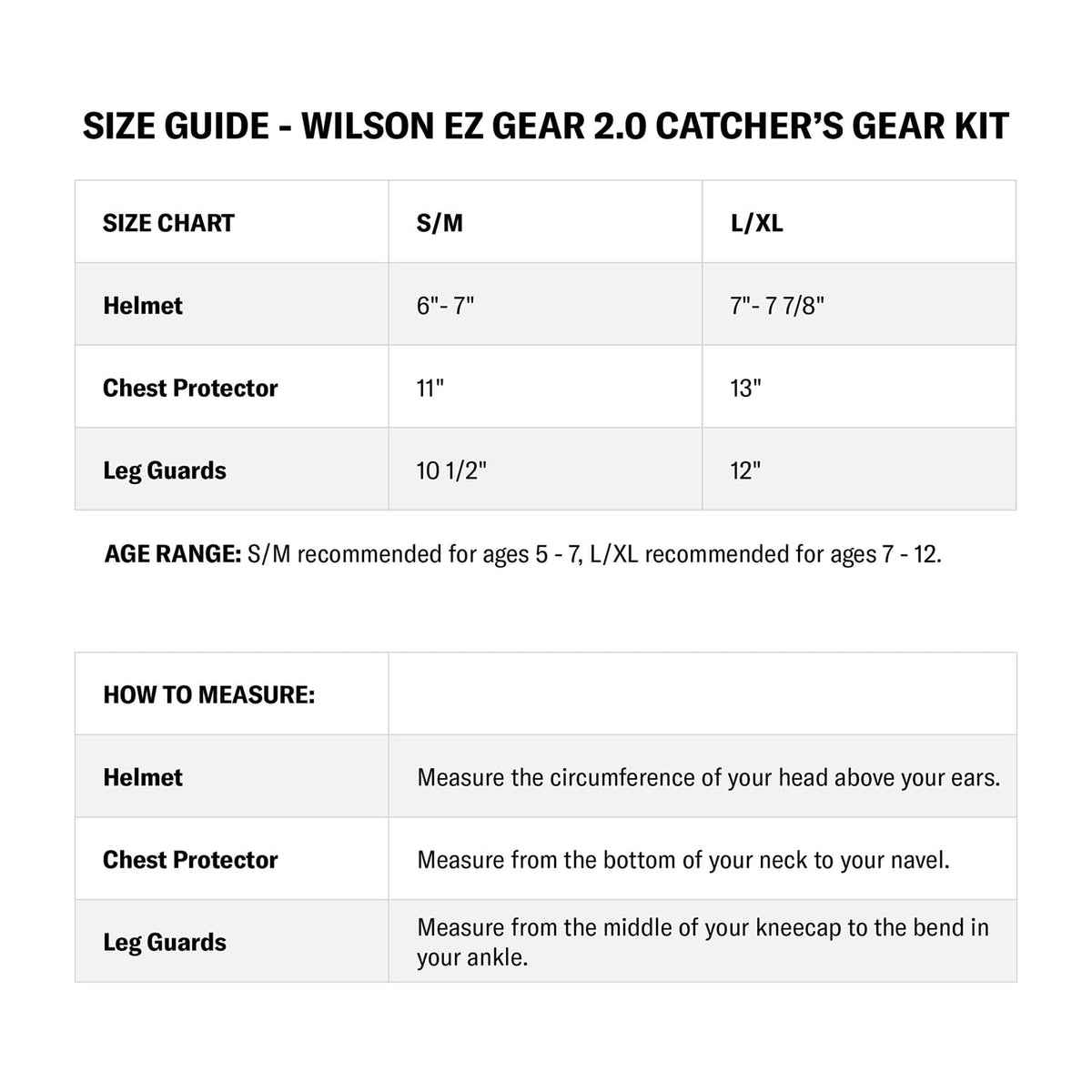 Catcher's Gear Kit Black Small/Medium A402024