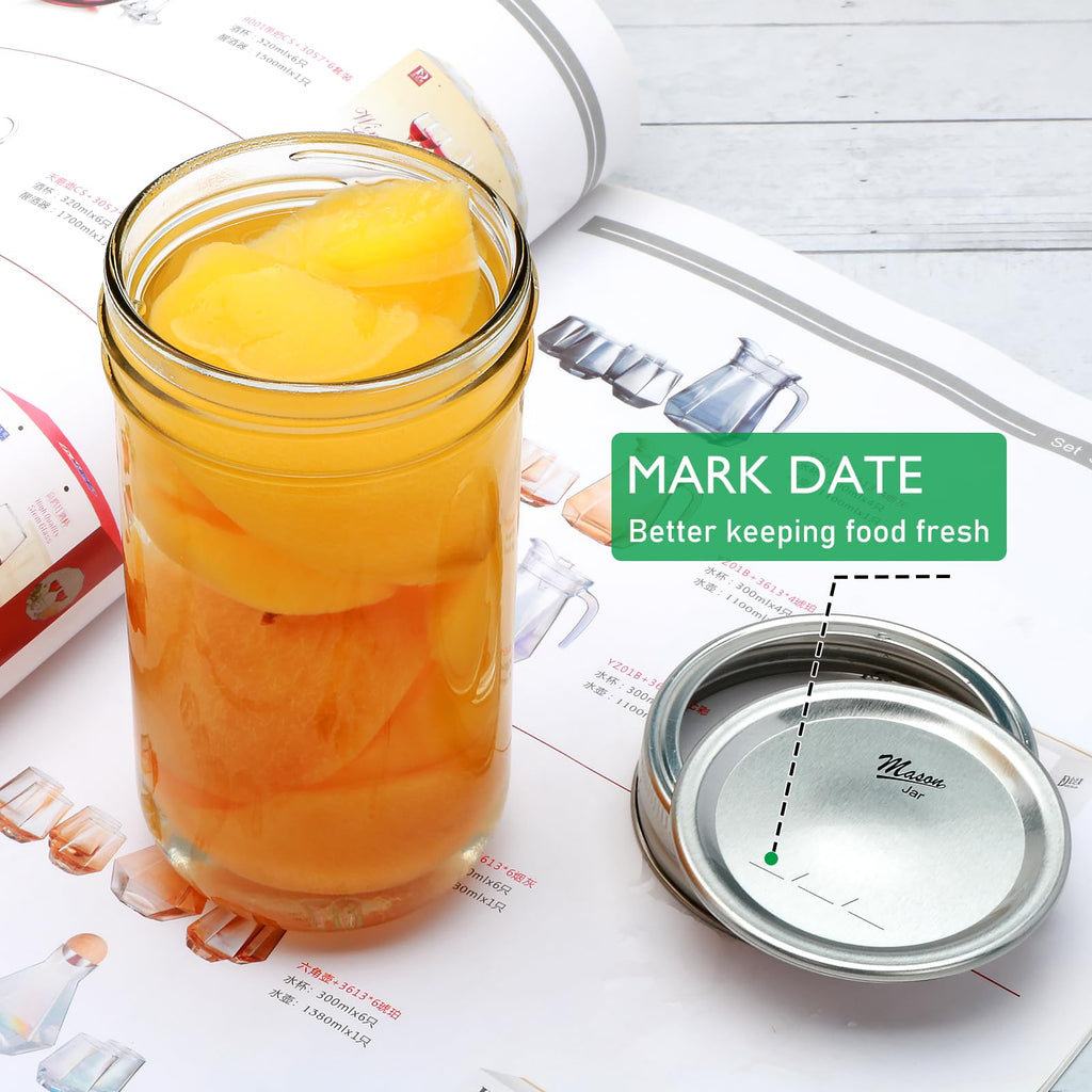 24 Pack 12 oz Mason Jars with Lids F3878