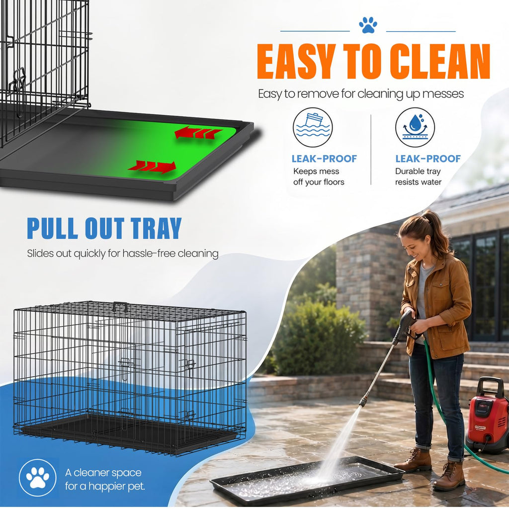 48 Inch Folding Metal Dog Crate A954267