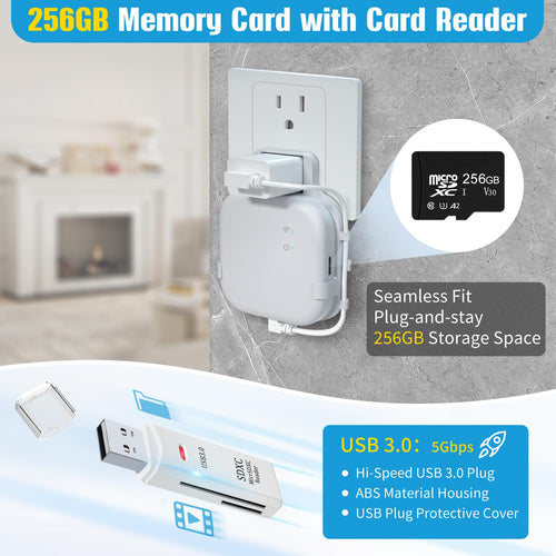 256GB Micro SD Card & Outlet Wall Mount T336