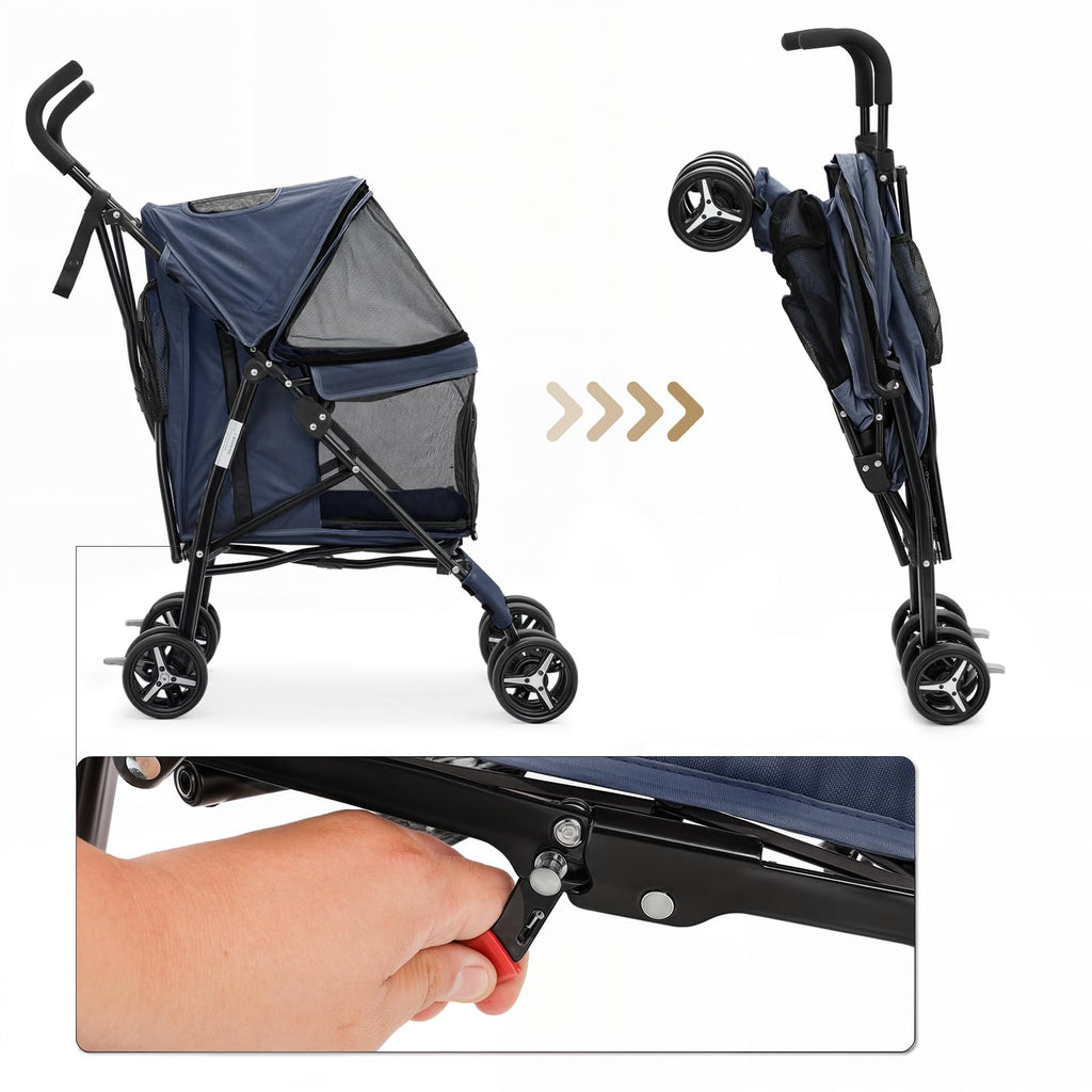 Navy Blue Pet Stroller Q9972