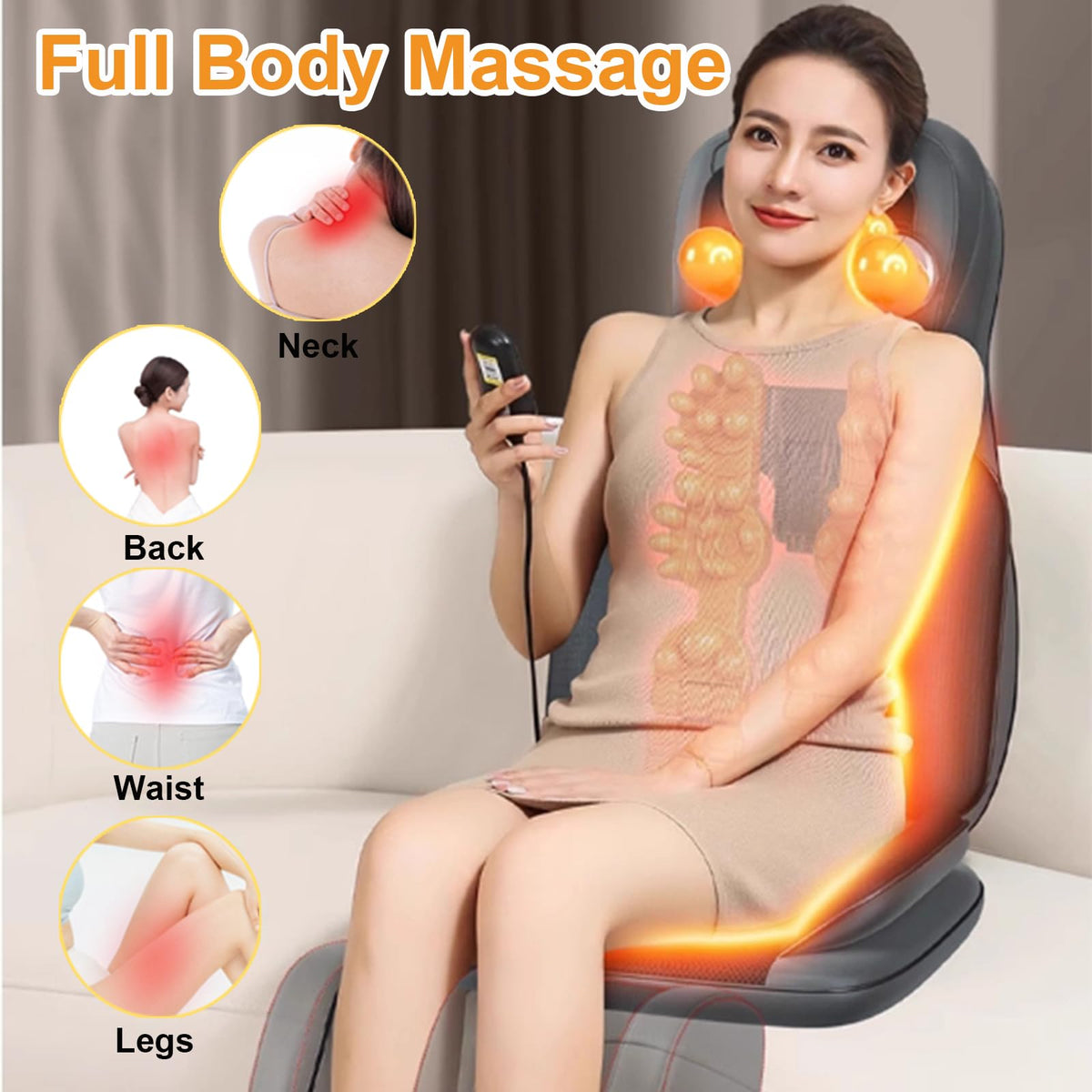 Shiatsu Back Massager with Heat C91076