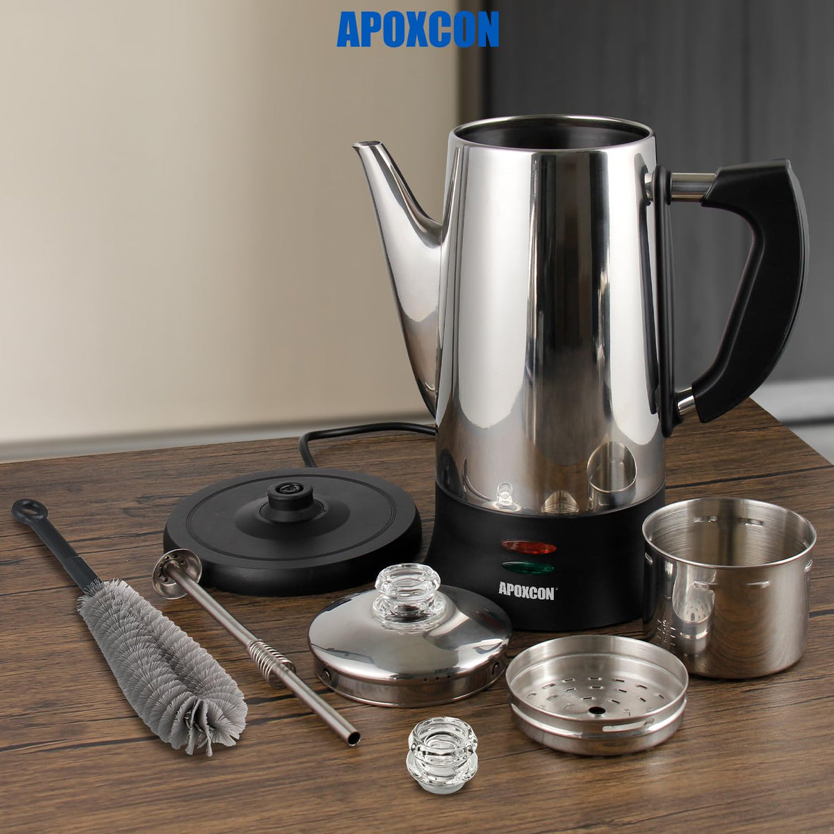 Electric Stainless Steel Coffee Percolator 12 Cup Q93547