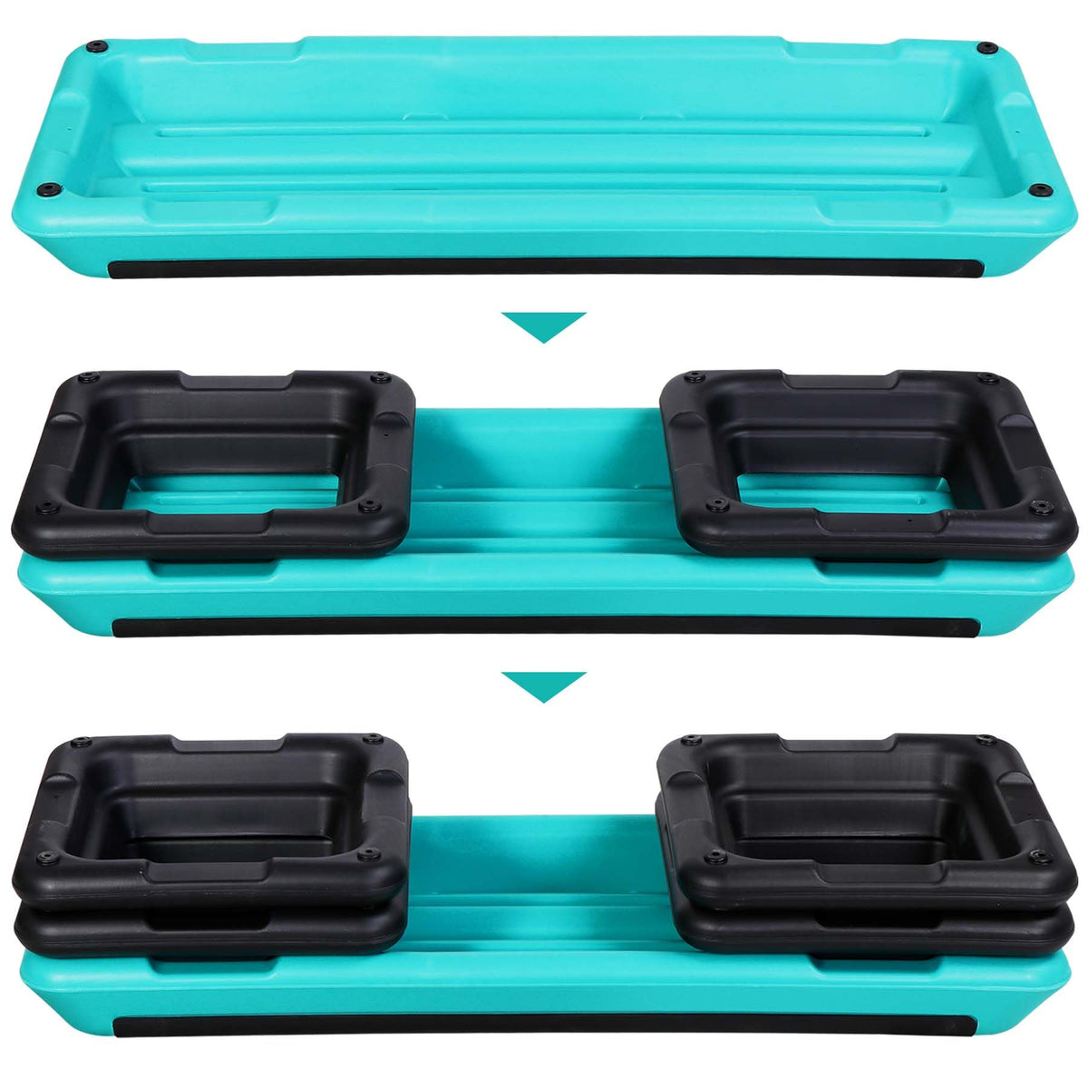 43" Adjustable Aerobic Stepper Bench with Risers T482