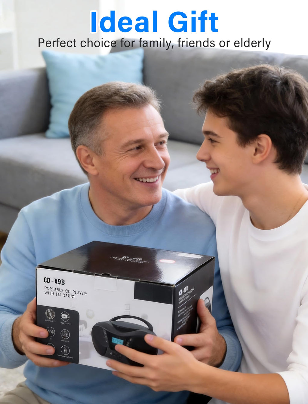 Portable Boombox CD Player with Bluetooth S2194