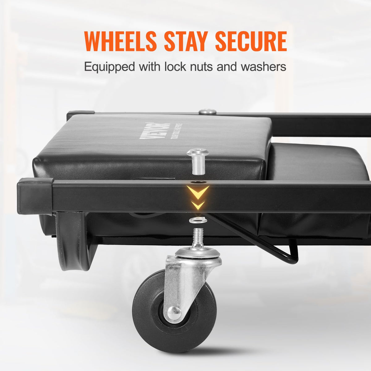 40-Inch 300 lbs Capacity Automotive Rolling Creeper with 6 Casters D495137