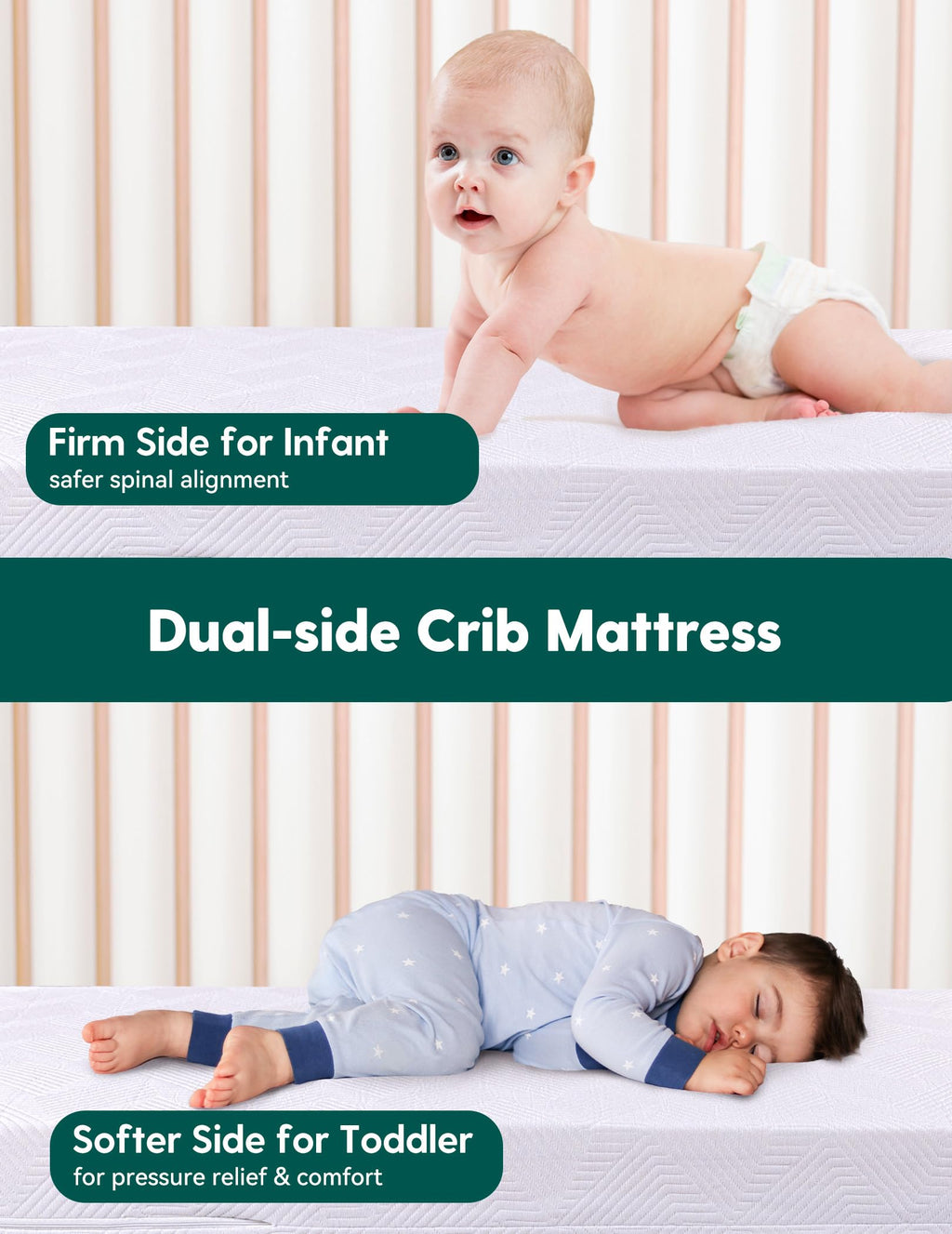 Ergonomic Memory Foam Crib Mattress V18023