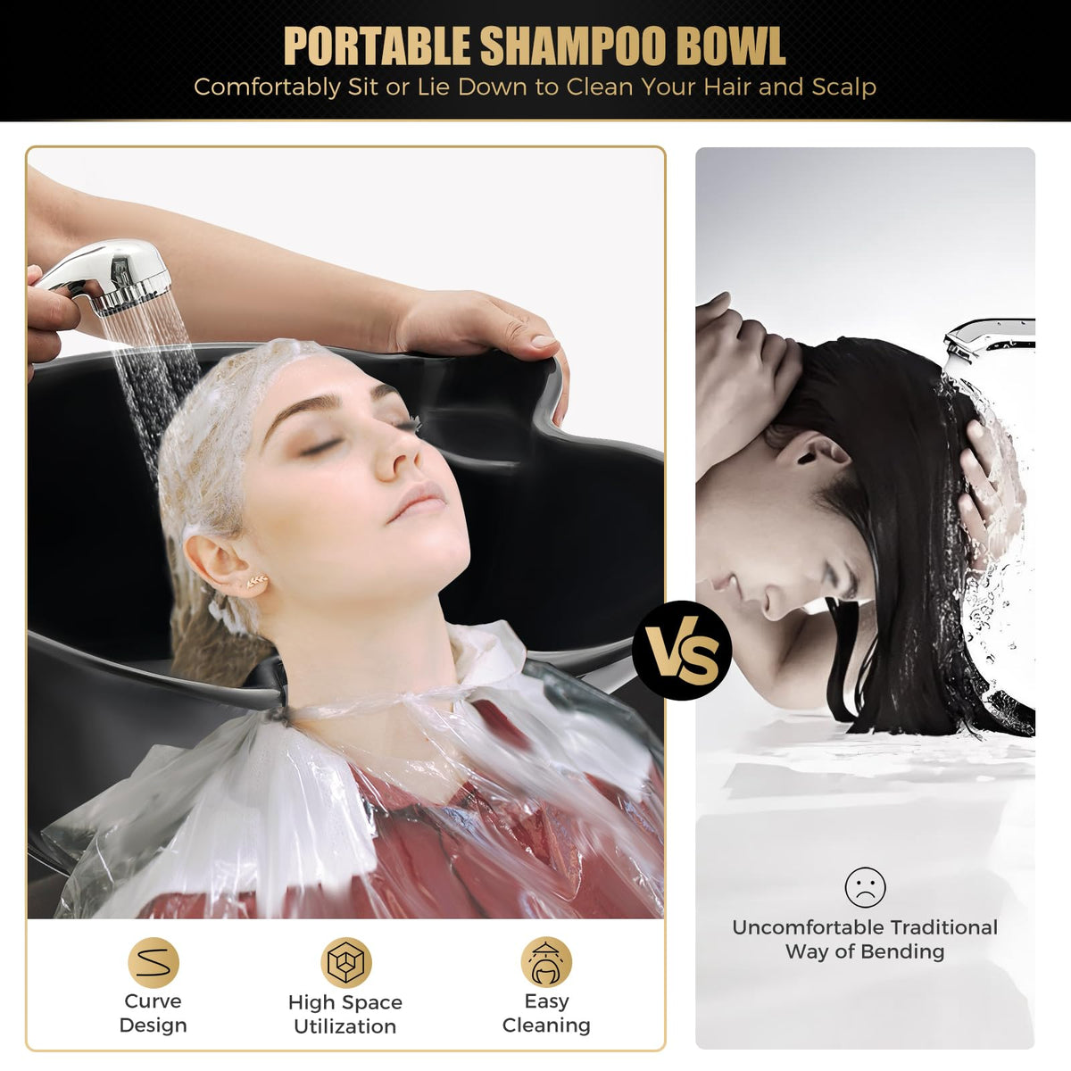 Portable Shampoo Bowl with Electric Pump F474342