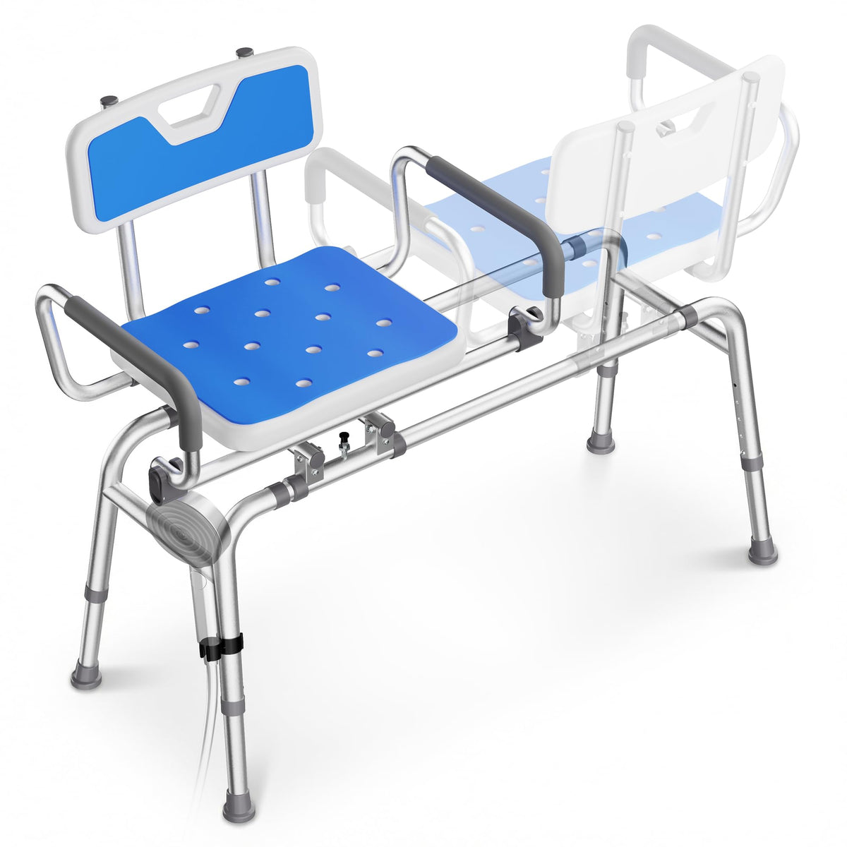 Sliding Shower Chair with 360° Swivel Seat Z180