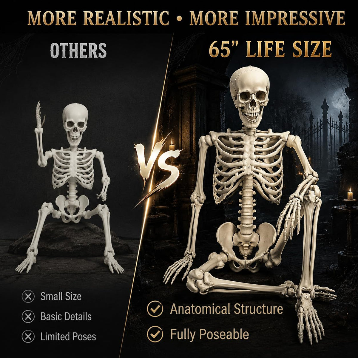 Life Size Poseable Skeleton R62449