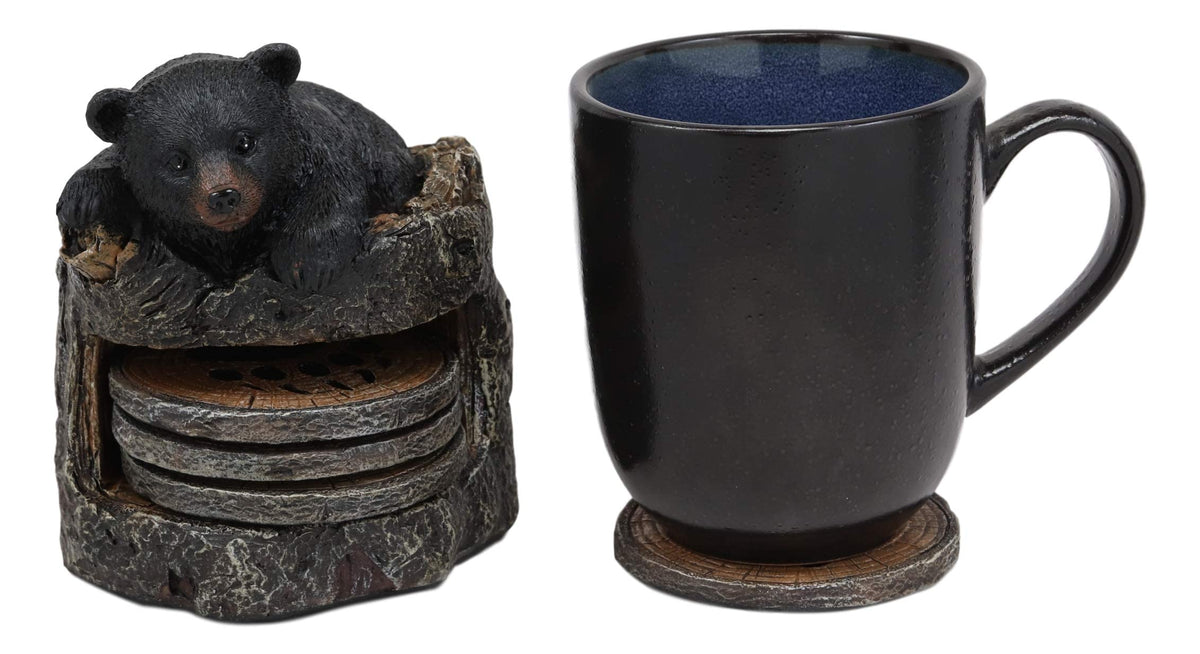 Black Bear Coaster Set with 4 Coasters R960