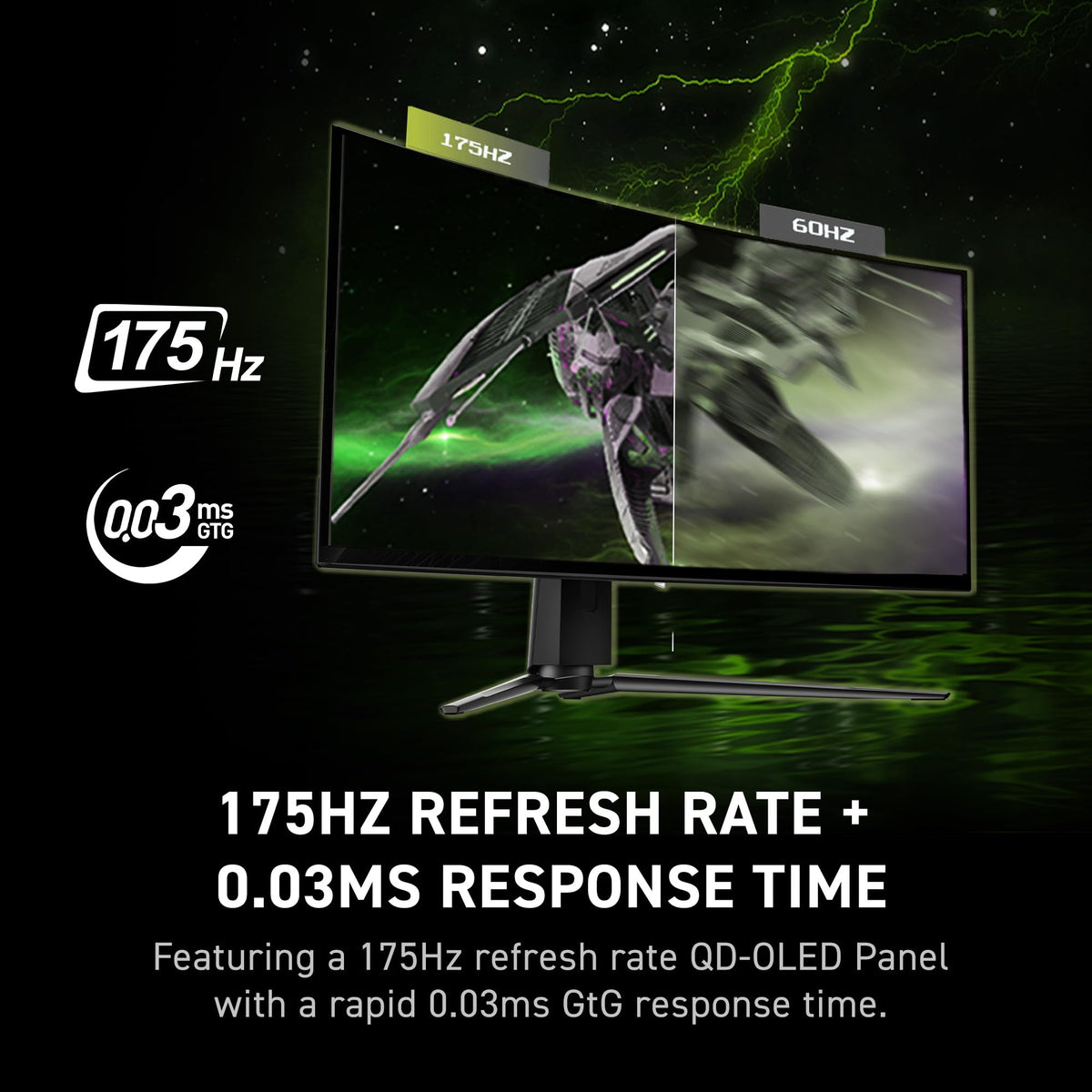 34 Curved OLED Gaming Monitor, 3440 x 1440, 175Hz, Black V92055