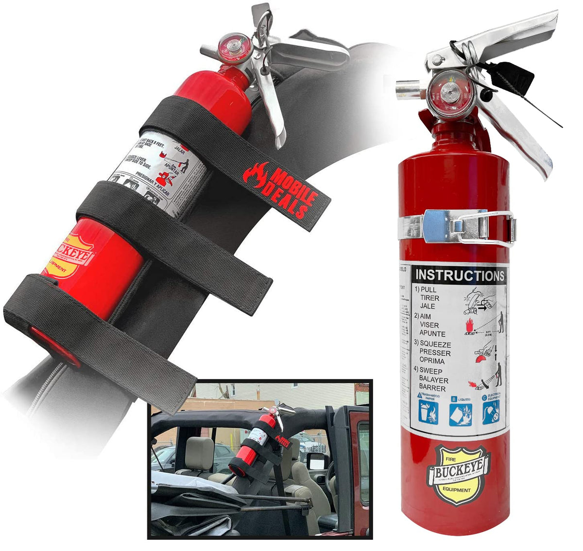 2.5 lbs Dry Chemical Fire Extinguisher with Vehicle Bracket T193492