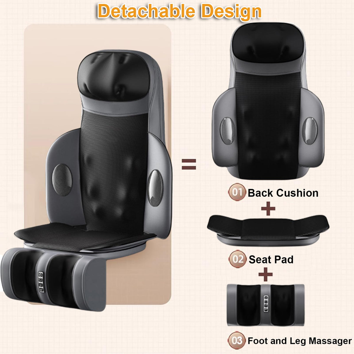 Shiatsu Back Massager with Heat C91076