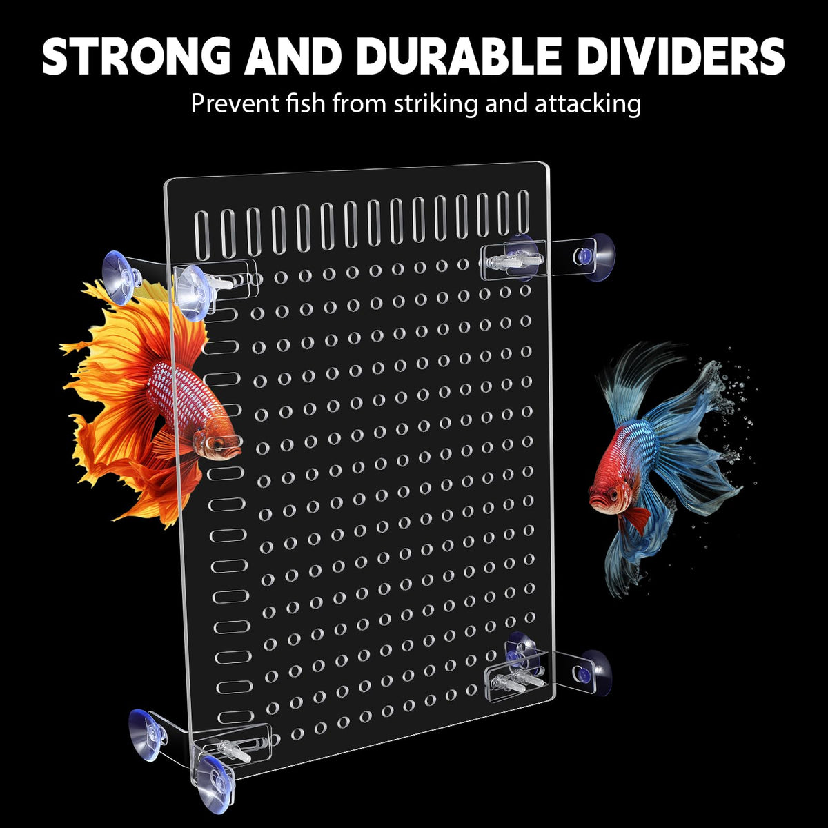 4 Set Acrylic Aquarium Divider Fish Tank Panels A446
