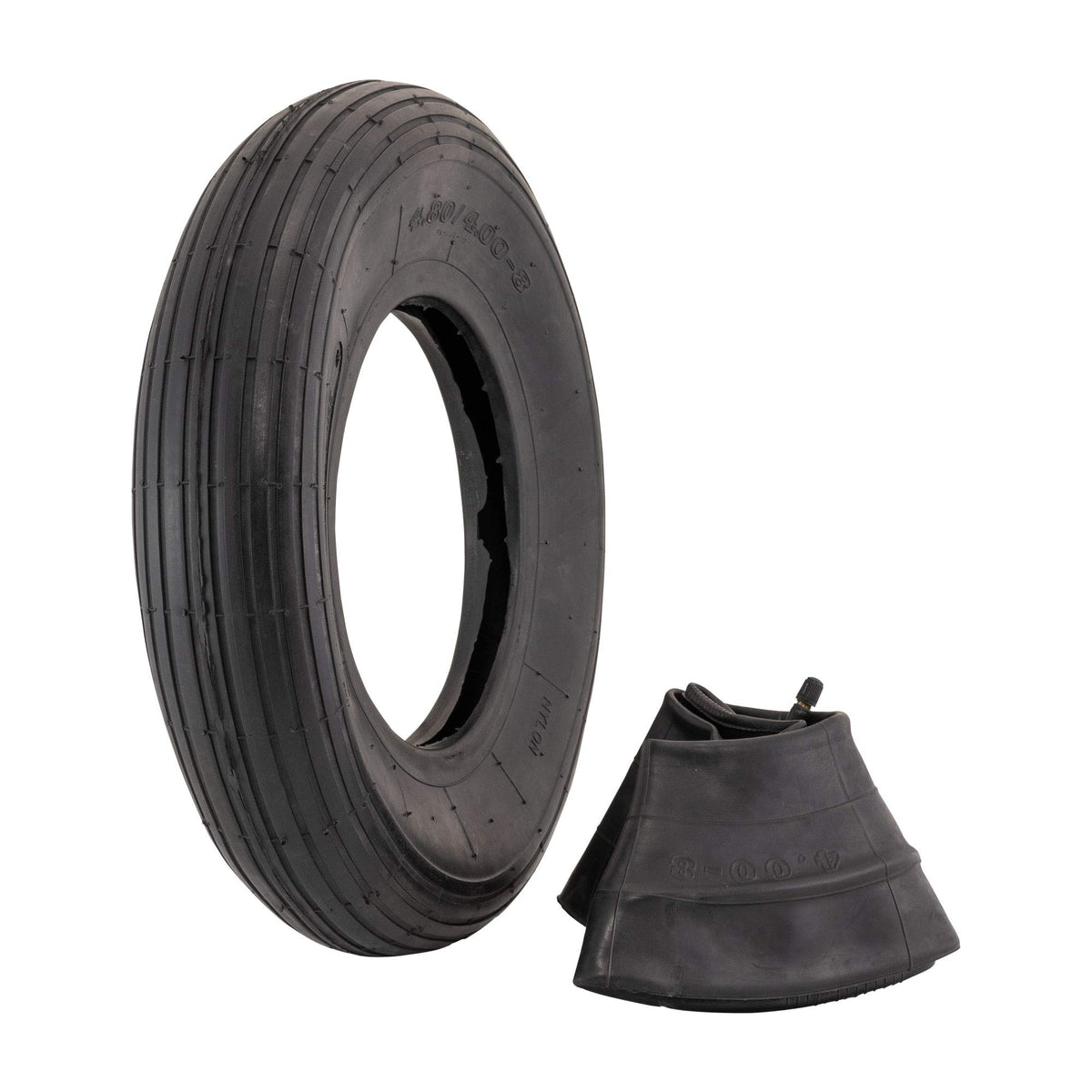 4.80/4.00-8" Ribbed Tread Pneumatic Tire and Inner Tube Set K17735