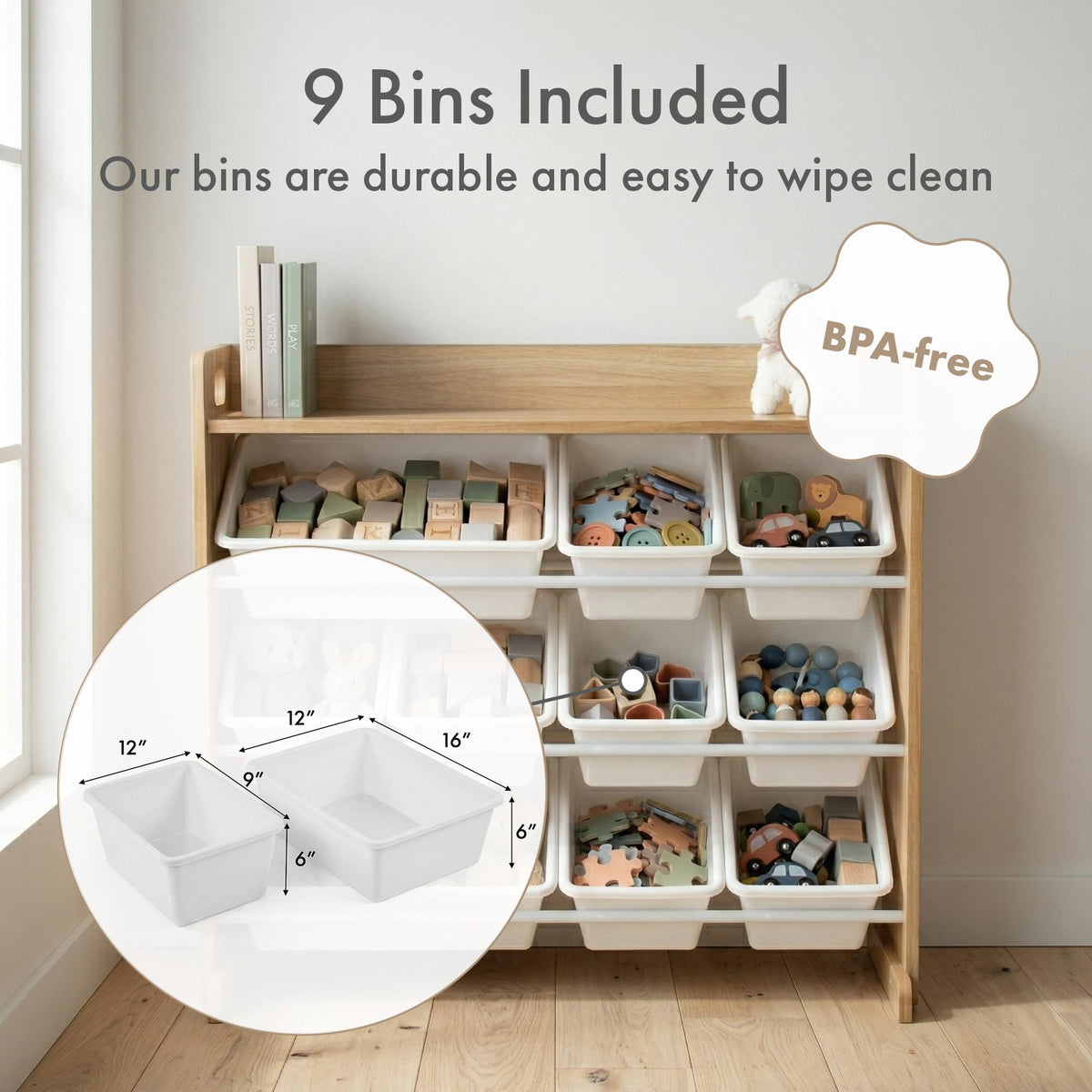 Kids Toy Organizer with 9 Bins U4520