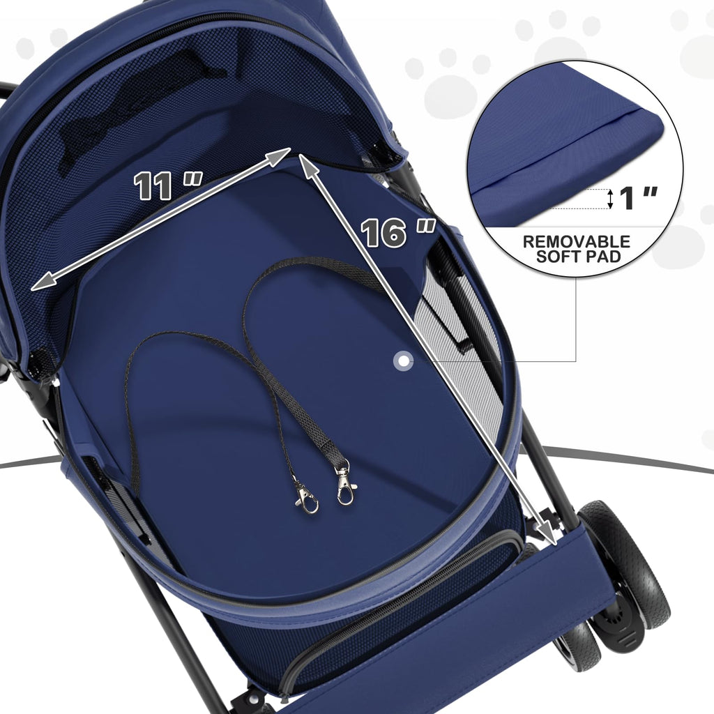 Navy Blue Pet Stroller Q9972