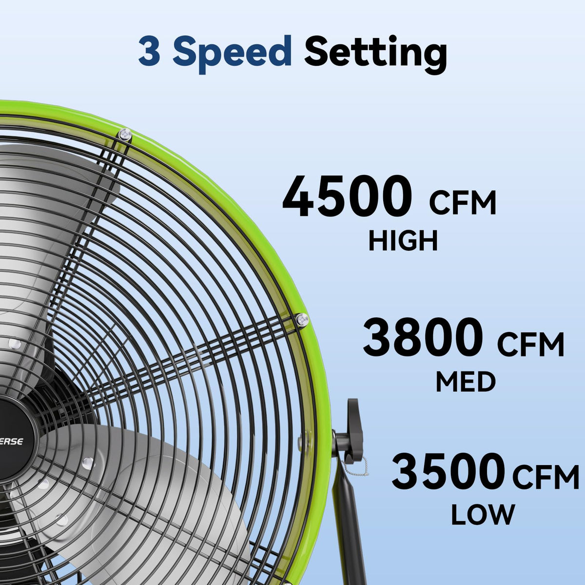 20 In 3 Speed High Velocity Floor Fan H49892
