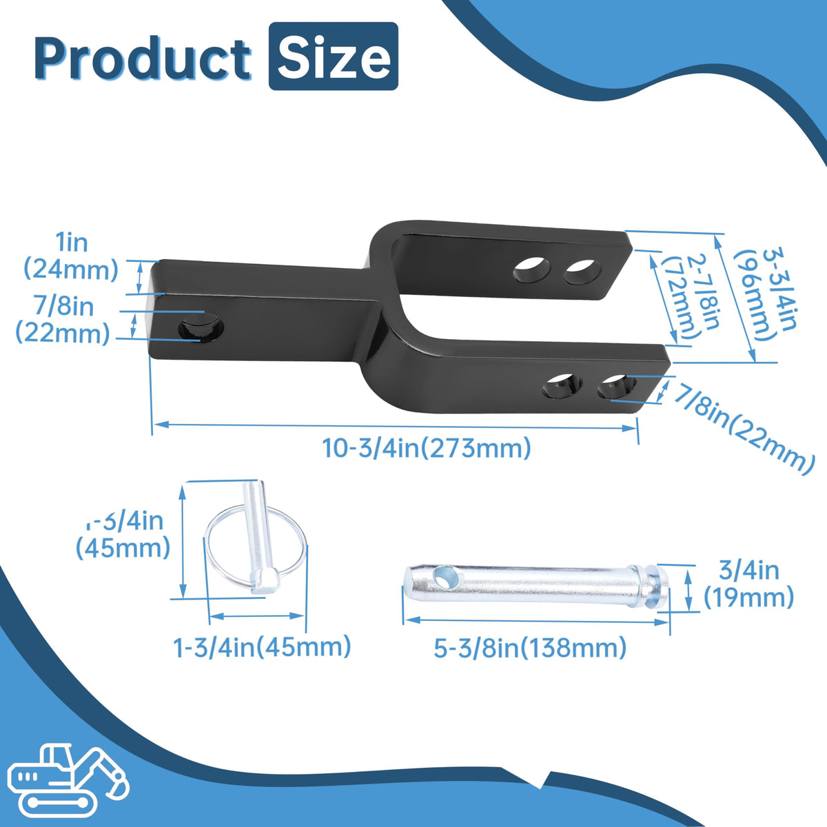 Quick Hitch Adapter for Category 1 3-Point W833