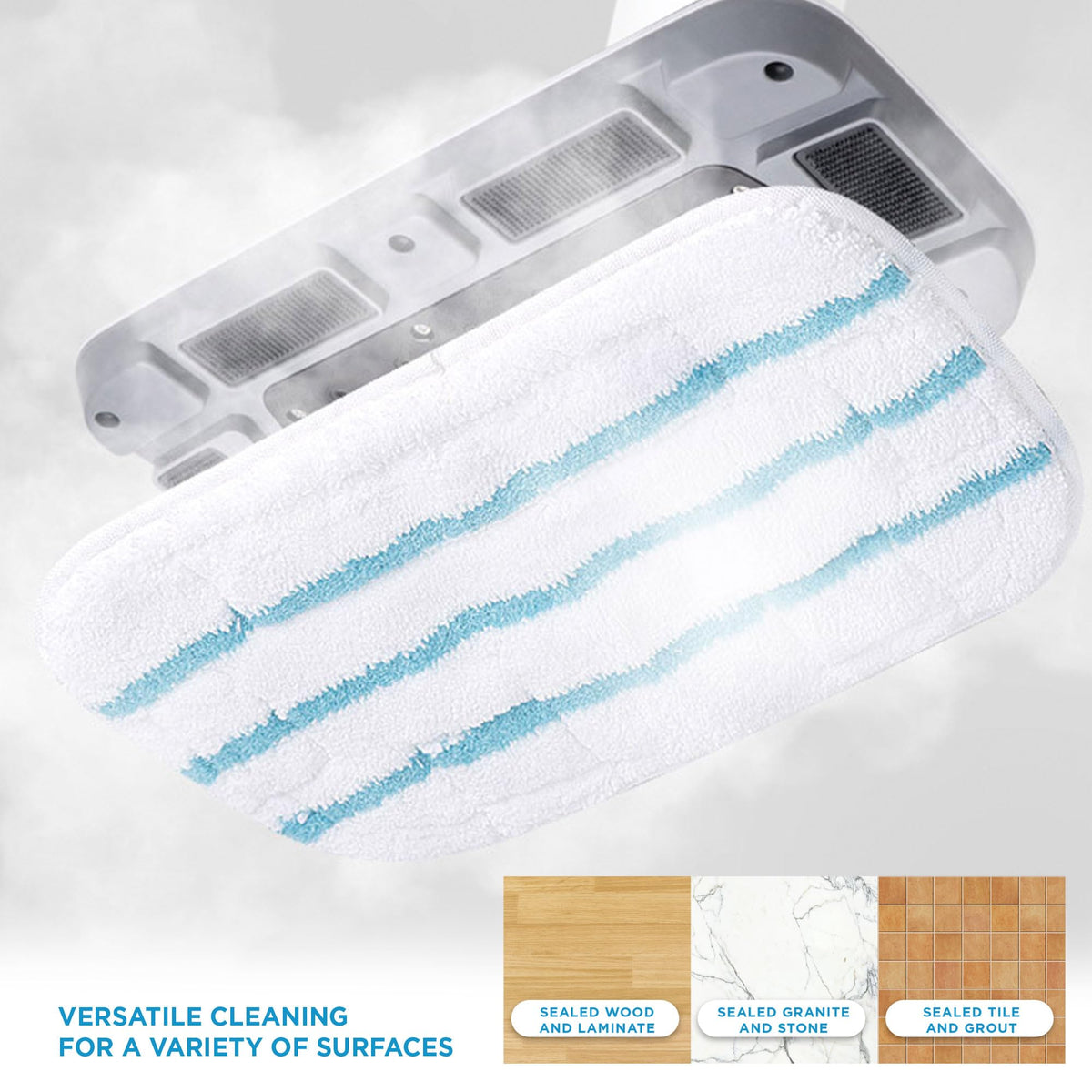 1300W Steam Mop with Carpet Glider and 2 Microfiber Pads K6651