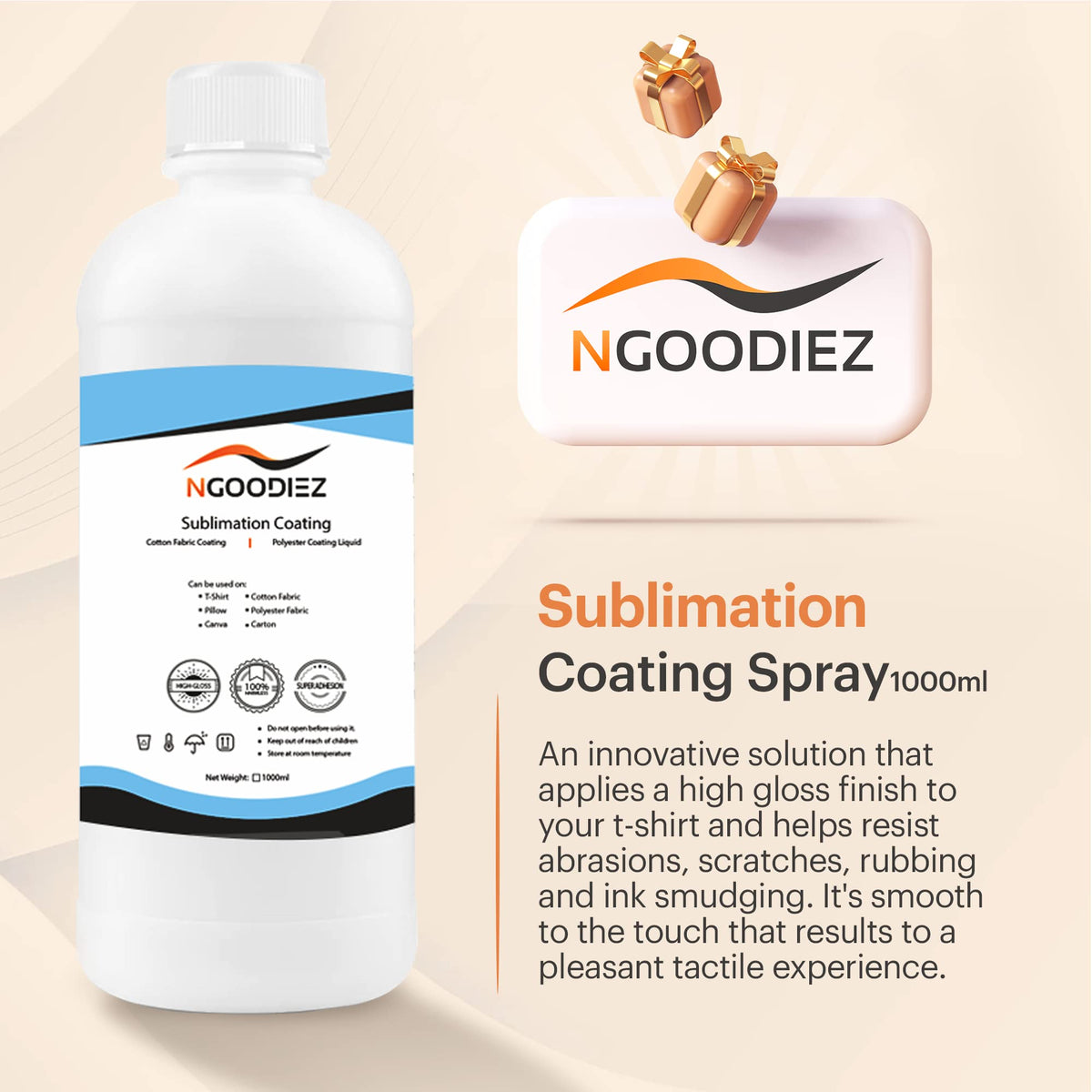 1000ml Quick Dry Washable Sublimation Spray + 250ml High Gloss Waterproof Coating U988942